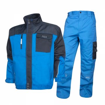 Set costum cu pantaloni de lucru in talie 4TECH - albastru negru