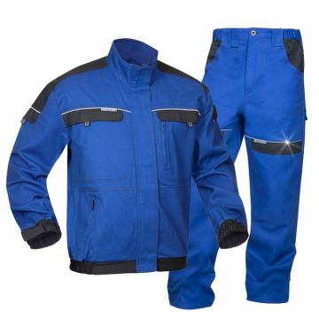 Set costum cu pantaloni de lucru in talie COOL TREND - albastru
