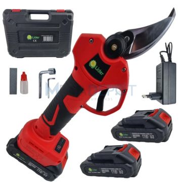 Foarfeca electrica cu 2 x acumulatori LIDER PREMIUM 48V, 6000mAh, geanta de transport