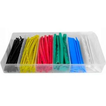 Set tuburi termocontractabile, 100 elemente, multicolor, Kraft&Dele KD10918