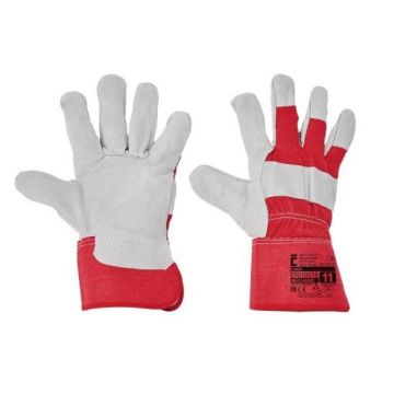 Manusi pentru protectie, Cerva Eider Red, marime XL, denim si piele