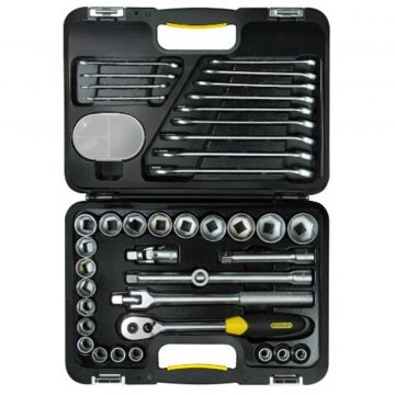 Trusa FATMAX 40 piese, Stanley chei combinate, tubulare 1/2 inch in sistem metric