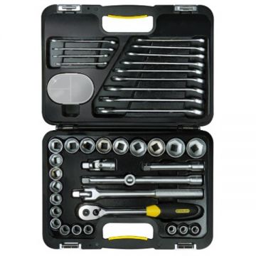 Trusa FATMAX 40 piese, Stanley chei combinate, tubulare 1/2 inch in sistem metric Trusa FATMAX 40 piese, Stanley chei combinate, tubulare 1/2 inch in sistem metric