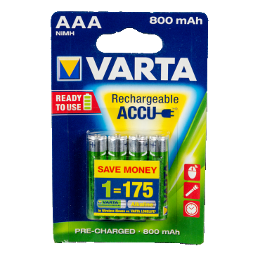 Acumulator AAA, Varta, 800 mAh, blister 4 bucati