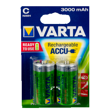 Acumulator C, Varta, 3000 mAh, blister 2 bucati