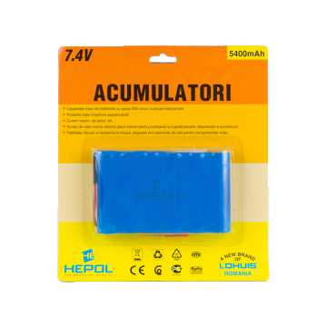 Acumulator Hepol Li-ion, 7.4V, 5400mAh