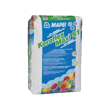 Adeziv pentru placi ceramice si roci naturale Mapei Keraflex Maxi S1, alb, 23 kg