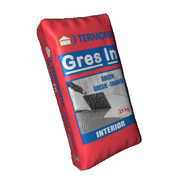 Adeziv placi ceramice absorbante Termofix Gres-In, pe baza de ciment, lipire la interior,  25 kg