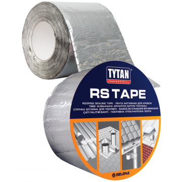 Banda bituminoasa pentru acoperis Tytan RS TAPE, aluminiu, bitum, rezistenta UV, 7.5 cm x 10 m