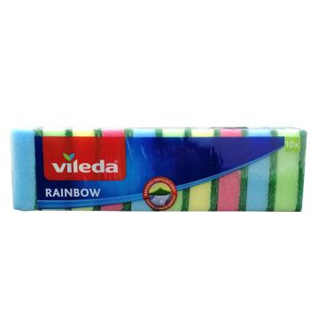 Buretele vase Vileda Rainbow, 10 bucati, 7 x 5 cm