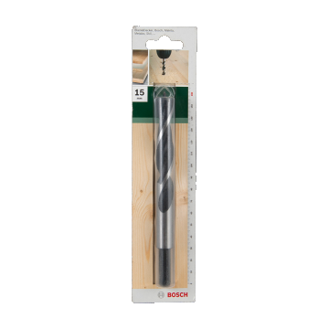 Burghiu elicoidal Bosch, mandrina standard, pentru lemn, 15 mm