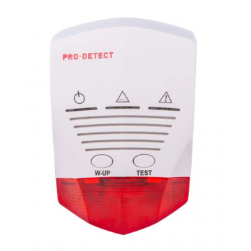 Detector gaz Pro Detect, montaj perete, LED rosu, 220 V, 125 × 85 × 45 mm
