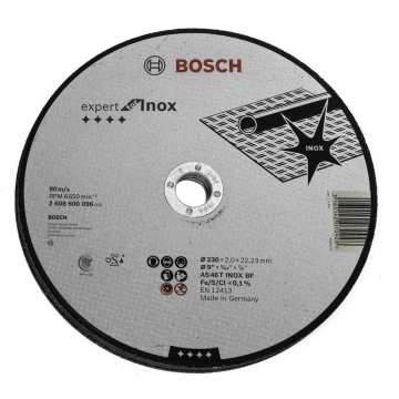 Disc debitare drept inox, Bosch Expert 2608600096, 230 X 22,23 X 2 mm