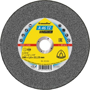 Disc Debitare pentru otel Klingspor A 46 TZ Special, 180 x 22.23 mm