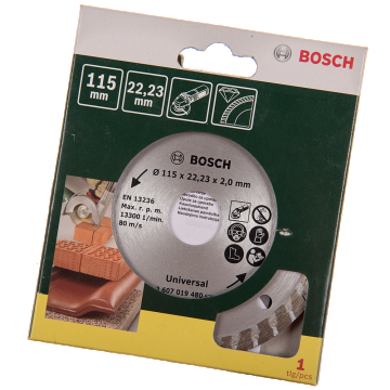 Disc diamantat debitare beton/ceramica Bosch Universal Turbo, 115 x 22.3 x 2 mm