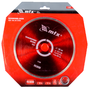 Disc diamantat pentru taiere umeda MTX PREMIUM, 180 x 25,4 mm