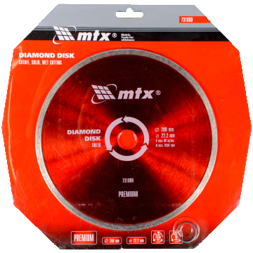 Disc diamantat pentru taiere umeda MTX PREMIUM, 200 x 22,2 mm