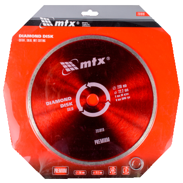 Disc diamantat pentru taiere umeda MTX PREMIUM, 230 x 22,2 mm