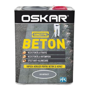 Email Oskar Direct pe beton, gri antracit, interior/exterior, 2,5 l