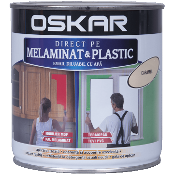 Email Oskar - Direct pe melaminat si plastic caramel 0,6L