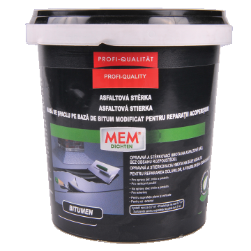 Masa de spaclu pentru reparatii acoperisuri, MEM, negru, 1 kg Masa de spaclu pentru reparatii acoperisuri, MEM, negru, 1 kg