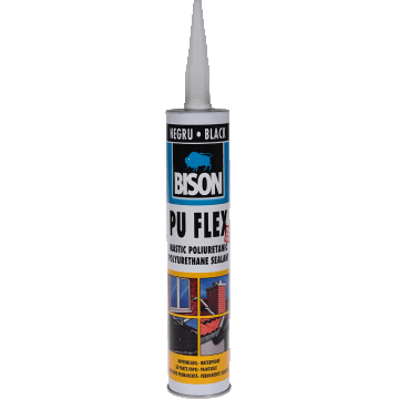 Mastic poliuretanic Bison PU Flex, negru, 300 ml