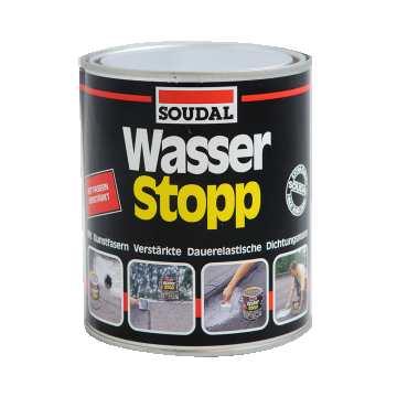 Pasta hidroizolanta acoperis Soudal Wasser Stop, gri, 750g