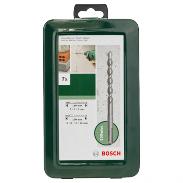 Set 7 burghie Bosch, SDS-Plus, pentru beton, 5 - 12 mm