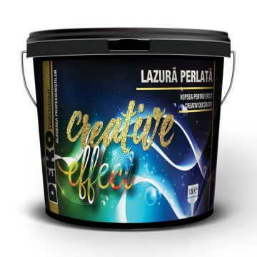 Vopsea decorativa cu efect lazura perlata bronze, Deko Creative Effect, 1.25 L