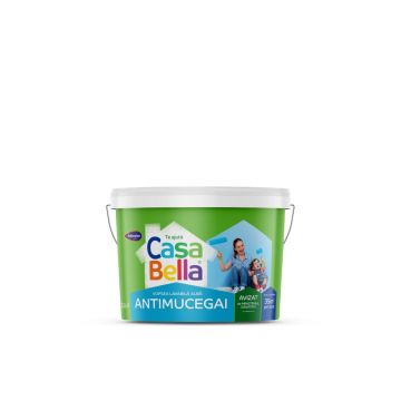 Vopsea lavabila antimucegai Casabella, interior, baie si bucatarie, alb, 2.5 l