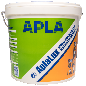 Vopsea lavabila exterior AplaLux, alb,15 l