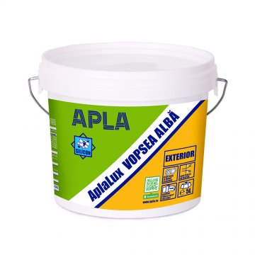 Vopsea lavabila exterior AplaLux, alb, 5 l