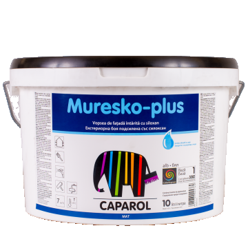 Vopsea lavabila exterior Capamix Muresko, alb Baza 1, 10 l