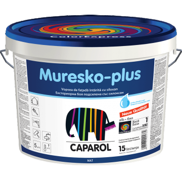 Baza de colorare Caparol Muresko Plus B1, exterior, alb, 15 l