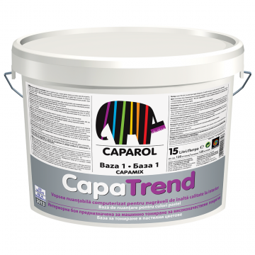 Vopsea lavabila interior Caparol Capatrend Baza 1, alb, 15 l