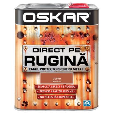 Vopsea Oskar Direct pe rugina, cupru metalizat, interior/exterior, 2,5 l