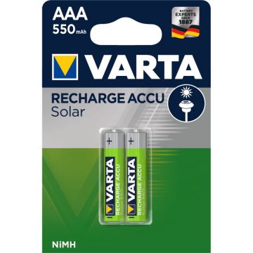 Acumulator solar Varta AAA, NiMh 550 mAh, 2 bucati