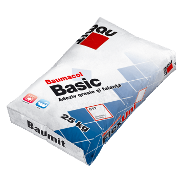 Adeziv pentru gresie si faianta Baumit Baumacol Basic, interior/exterior, 25 kg