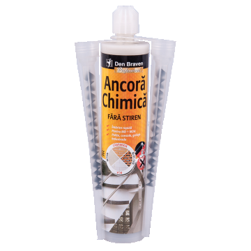 Ancora chimica fara stiren, Den Braven, interior / exterior, 300 ml, include doua mixere