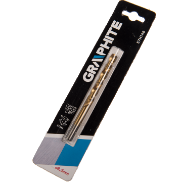 Burghiu Graphite, HSS-TiN, pentru metal, 8,5 mm