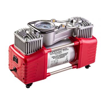 Compresor cu aer Raider RD-AC14, manometru analogic, metalic, 12 V