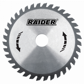 Disc circular debitare lemn, Raider, 40 dinti, 125 x 22.2 mm