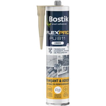 Etansant si adeziv poliuretanic, Bostik Flexpro PU 811, crem, 300 ml