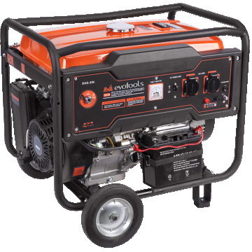 Generator curent electric monofazic Evotools KM6500A-ES, 5.5 kW, 2 x 230 V, capacitate rezervor 25 l