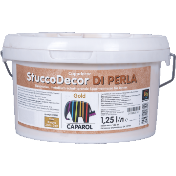 Masa de spaclu Caparol StuccoDecor DI PERLA Gold, 1.25 l