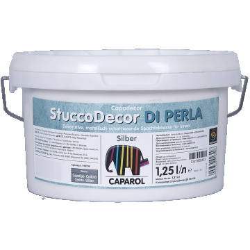 Masa de spaclu Caparol StuccoDecor DI PERLA Silber, 1,25 l, metalic-satinat