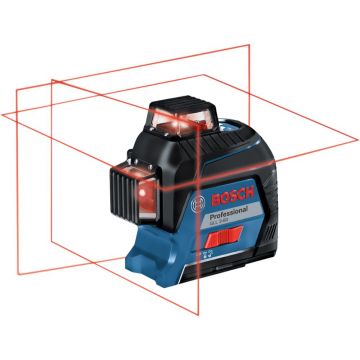 Nivela cu laser si linii Bosch Professional GLL 3-80, 120 m, autonivelare, stativ