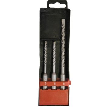 Set burghie pentru beton MTX SDS Plus, 3 buc, 5 Х 110, 6 Х 110, 8 Х 160 mm