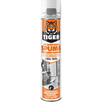 Spuma poliuretanica pentru montaj, aplicare cu pistol, Bostik Tiger PU Gunfoam B3, 700 ml