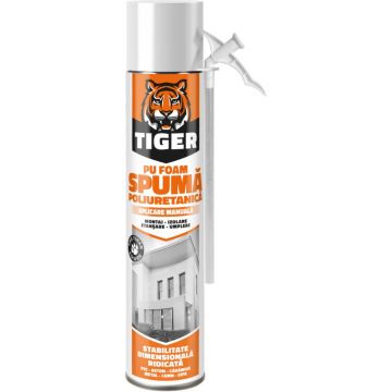 Spuma poliuretanica pentru montaj, cu aplicare manuala, Bostik Tiger PU FOAM B3, 600 ml